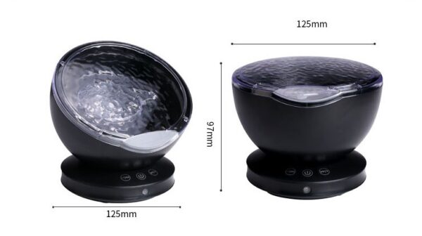 Ocean Wave Projector LED Night Light Remote Control TF Cards Music Player Speaker Aurora Projection - Image 2