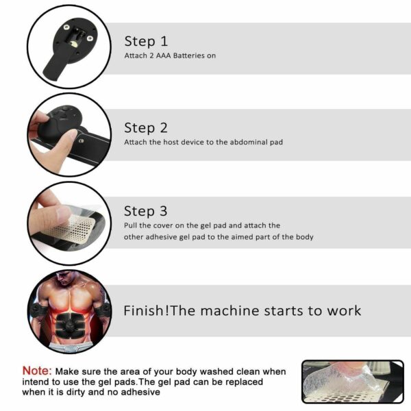 Electric Muscle Toner Machine ABS Toning Belt Simulation Fat Burner Belly Shaper - Image 9