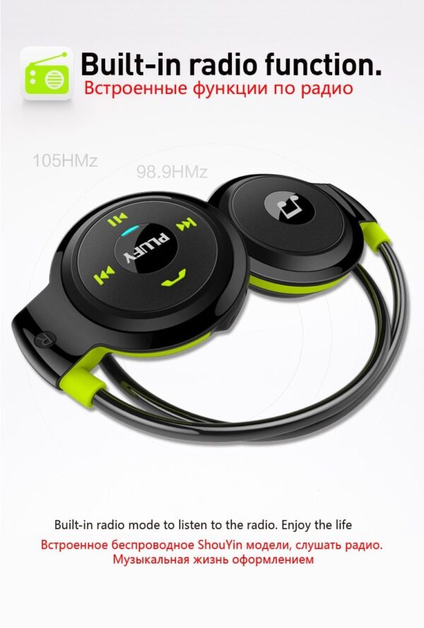 PLUFY Sports Bluetooth Headset Wireless Headphones Earphones Running Ecouteur Sans Fil Bluetooth Headphone earphone Radio MP3 - Image 8