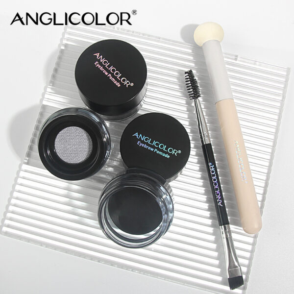 Waterproof And Sweatproof Eyebrow Pencil Long Lasting Eyebrow Cream Set With Brush And Card Wooden Eyebrow - Image 3