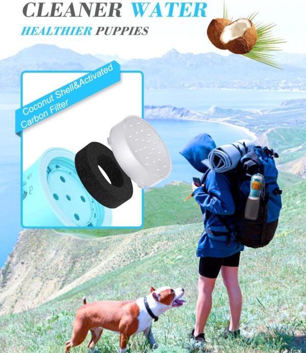 Ravel Puppy Water Bowl Dog Water Bottle With Food Container Portable Pet Dispenser Dog Stuff Accessories Items Puppy Essentials Necessities For Yorkie Chihuahua Cat Walking And Hiking - Image 6