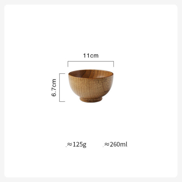 Wooden Bowl Japanese Style Wood Rice Soup Bowl Salad Bowl Food Container Large Small Bowl for Kids Tableware Wooden Utensils - Image 8