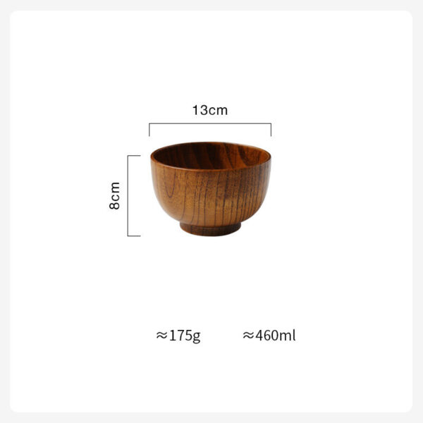 Wooden Bowl Japanese Style Wood Rice Soup Bowl Salad Bowl Food Container Large Small Bowl for Kids Tableware Wooden Utensils - Image 6